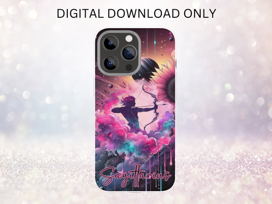 Sagittarius Pink Phone Case DIGITAL DESIGN