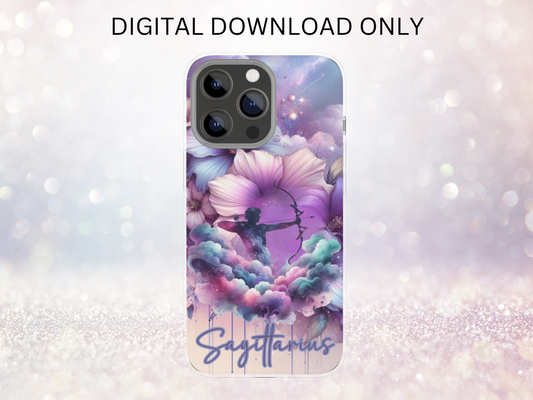 Sagittarius Purple Phone Case DIGITAL DESIGN
