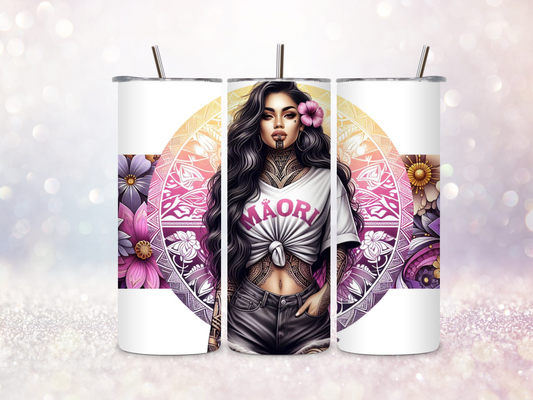Māori Girl 20oz Skinny Straight Tumbler DIGITAL DOWNLOAD