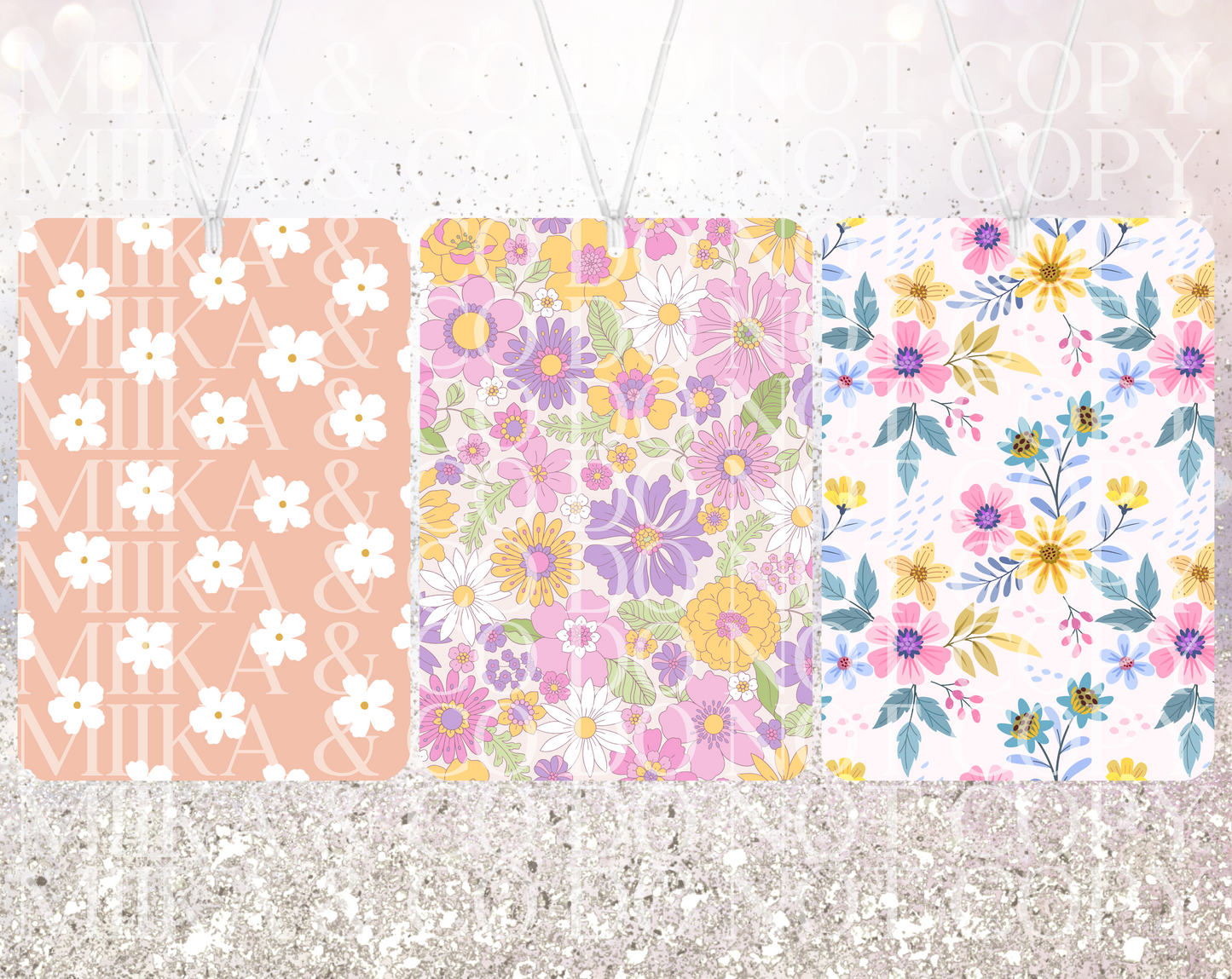 Car Air Freshener floral 2 bundle DIGITAL DESIGN