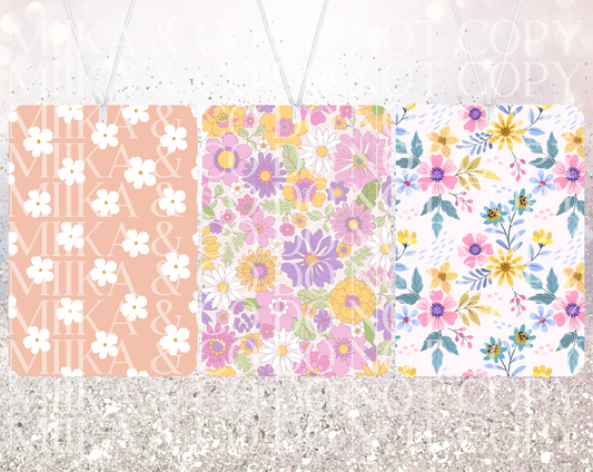 Car Air Freshener floral 2 bundle DIGITAL DESIGN