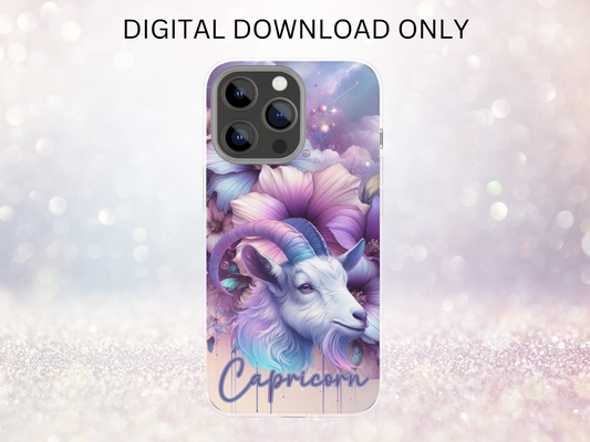 Capricorn Purple Phone Case DIGITAL DESIGN
