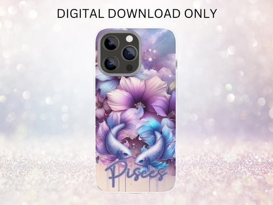 Pisces Purple Phone Case DIGITAL DESIGN