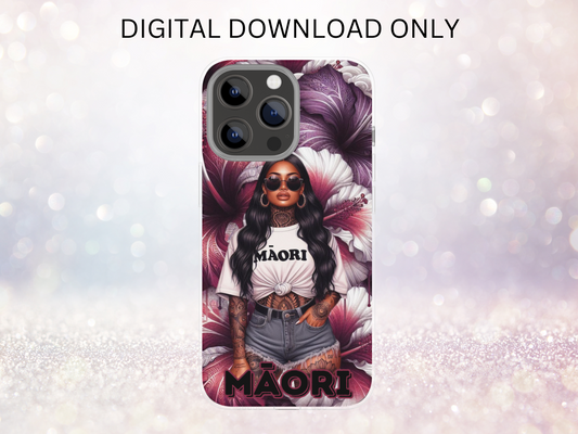 Māori Girl 2 Phone Case DIGITAL DESIGN