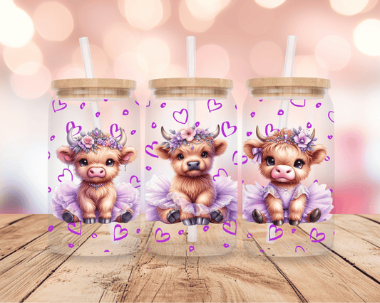 Purple Highland Cows 16oz DIGITAL DOWNLOAD