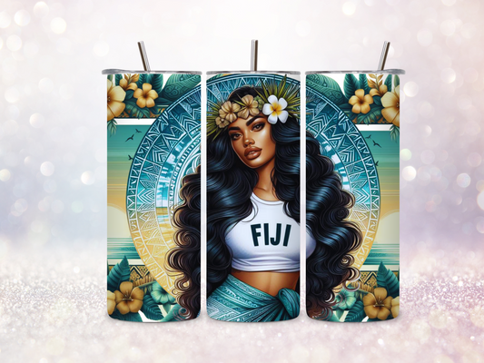 Fiji Girl 20oz Skinny Straight Tumbler DIGITAL DOWNLOAD