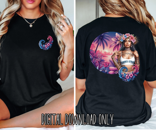 Torres Strait Island Girl Tee/Hoodie DIGITAL DOWNLOAD