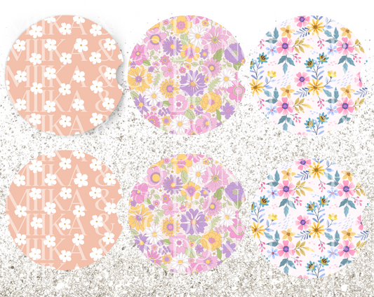Car Coaster floral 2 bundle DIGITAL DESIGN