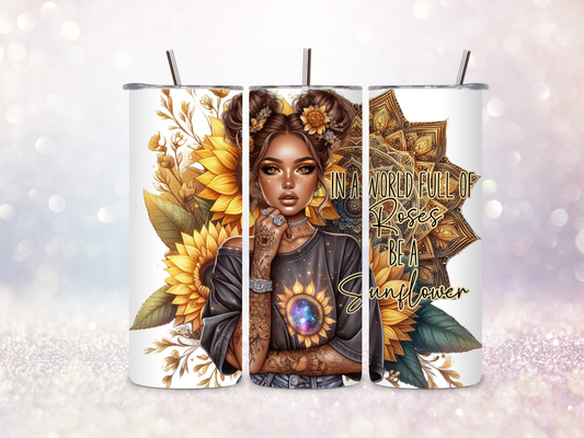 Be a Sunflower 20oz Skinny Straight Tumbler DIGITAL DOWNLOAD