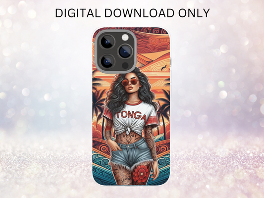 Tonga Girl Phone Case DIGITAL DESIGN