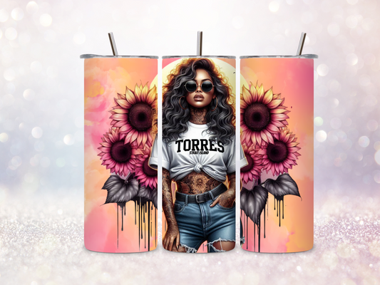 Torres Strait Island Girl 20oz Skinny Straight Tumbler DIGITAL DOWNLOAD
