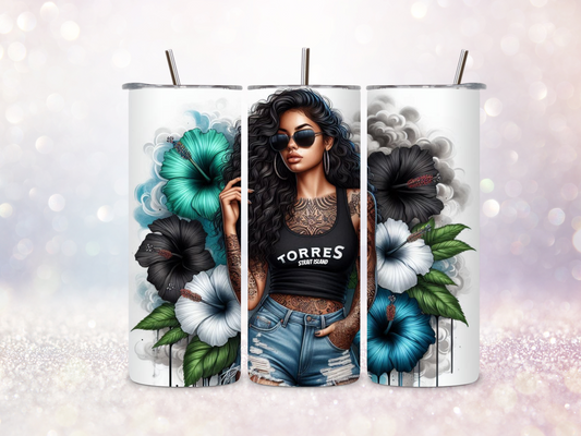 Torres Strait Island Girl 3 20oz Skinny Straight Tumbler DIGITAL DOWNLOAD