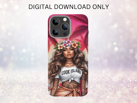 Cook Island Girl Phone Case DIGITAL DESIGN