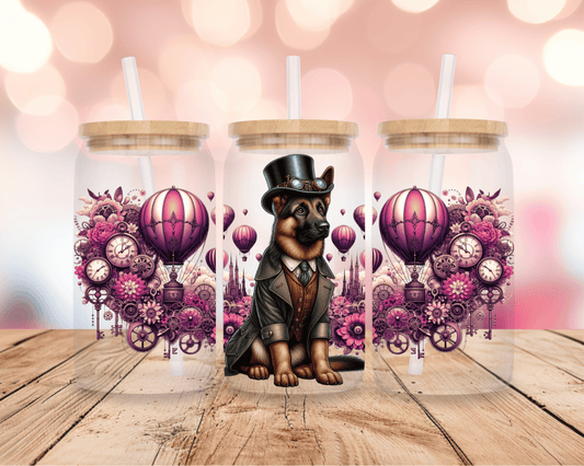 Steampunk German Shepherd 16oz DIGITAL DOWNLOAD