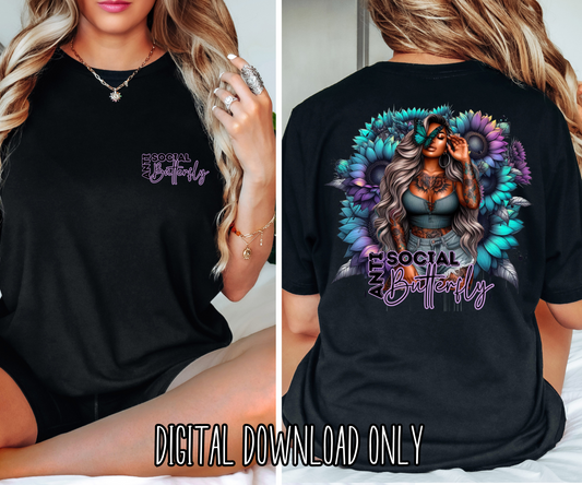 Anti Social Butterfly Tee/Hoodie 2 DIGITAL DOWNLOAD