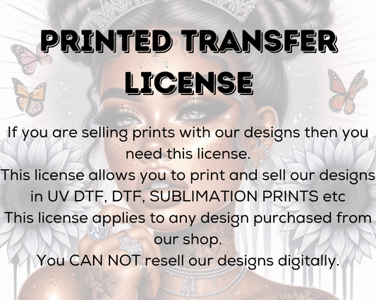 Printed Transfer Licence