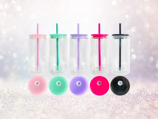 16oz Acrylic Snowglobe Tumbler- Coloured Lid