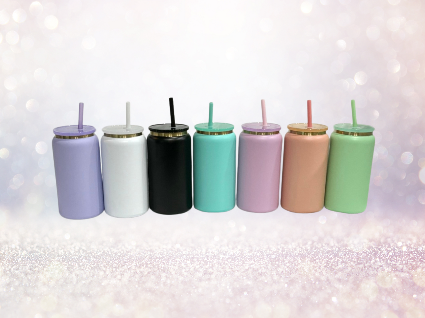 16oz Powder Coated Double Wall Stainless Steel Tumbler