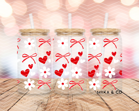 Red Daisies/Bows/Hearts 16oz DIGITAL DOWNLOAD