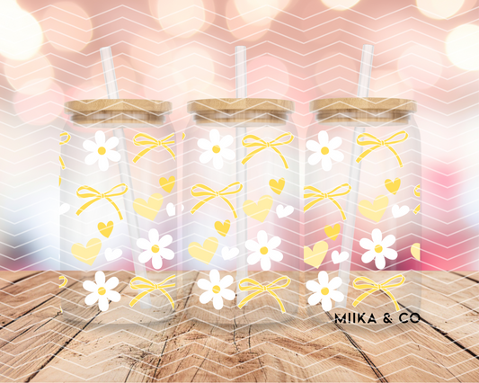 Yellow Daisies/Bows/Hearts 16oz DIGITAL DOWNLOAD